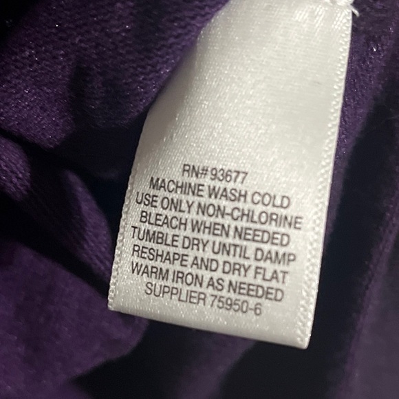 JF J. Ferrar Purple V Neck Sweater - Picture 4 of 4